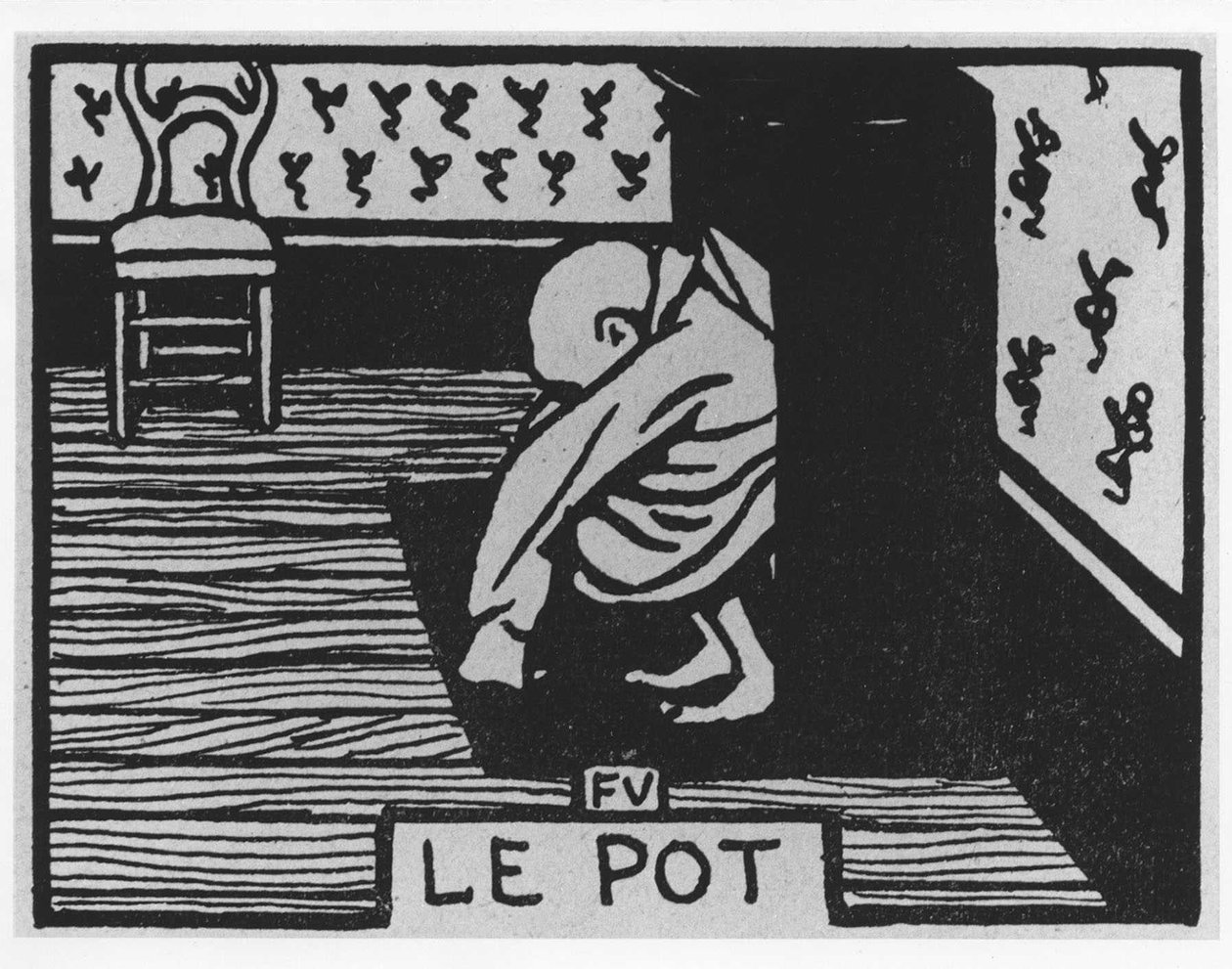 Gulerodspoil: ""potten"", Jules Renard, illustration af Felix Vallotton, red. Flammarion. af Felix Edouard Vallotton