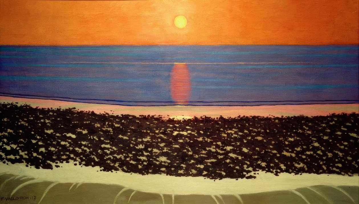 Solnedgang, Villerville af Felix Edouard Vallotton