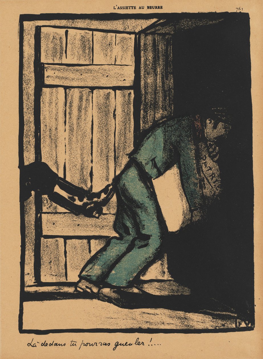 Forbrydelser og straffe IV, 761: Du kan skråle, 1872. af Felix Edouard Vallotton
