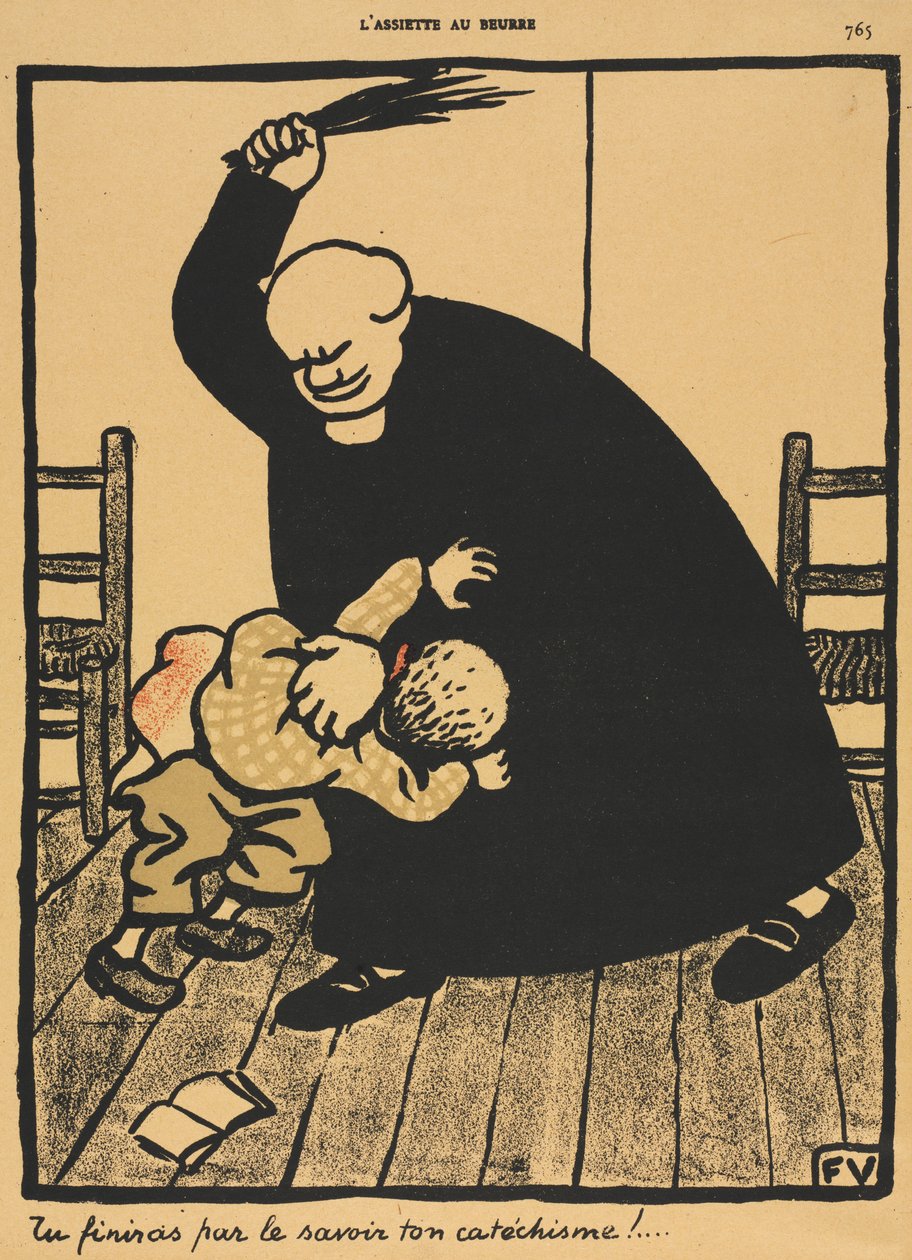 Forbrydelser og straffe VIII, 765: Du vil lære..., 1869. af Felix Edouard Vallotton
