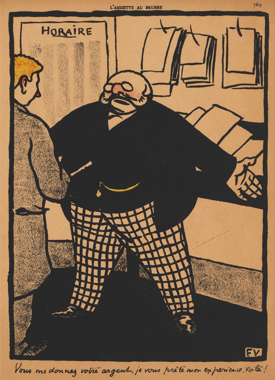 Forbrydelser og straffe XII, 759: Du giver mig dine penge, 1869. af Felix Edouard Vallotton