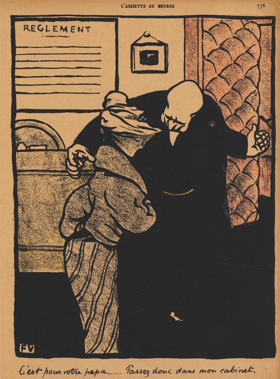 Forbrydelser og straffe XIX, 776: Det handler om din far, 1872. af Felix Edouard Vallotton