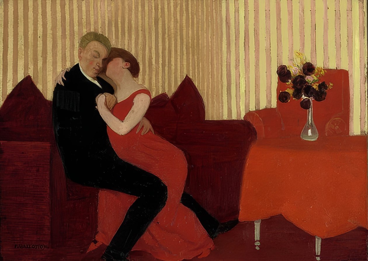 Løgnen (Le mensonge). 1898 af Felix Edouard Vallotton