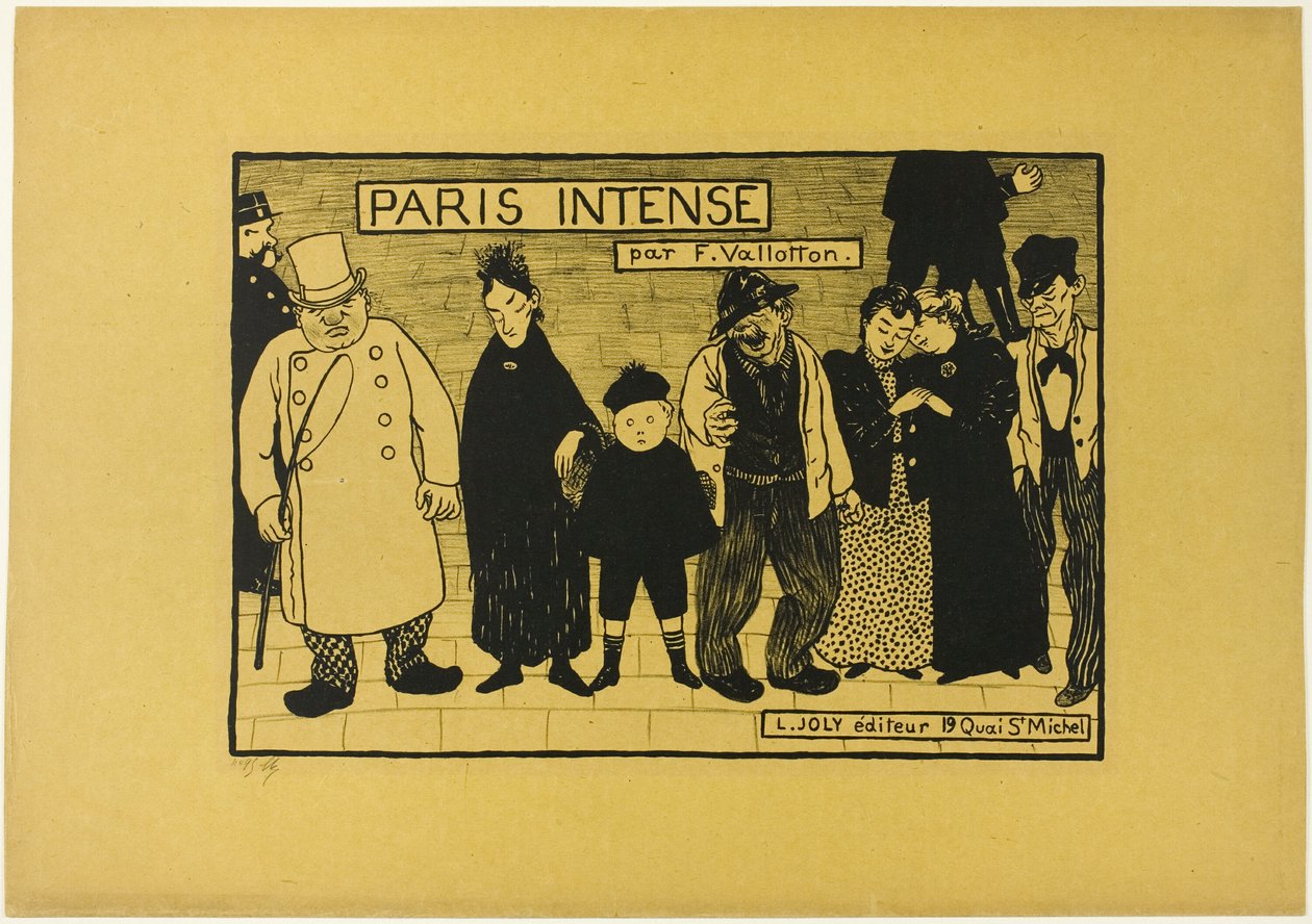 Frontispice til Paris Intense af Felix Edouard Vallotton