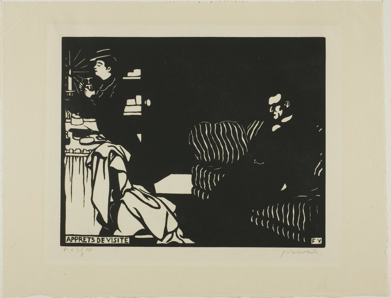 Gør dig klar til et besøg, tallerken otte fra Intimacies af Felix Edouard Vallotton