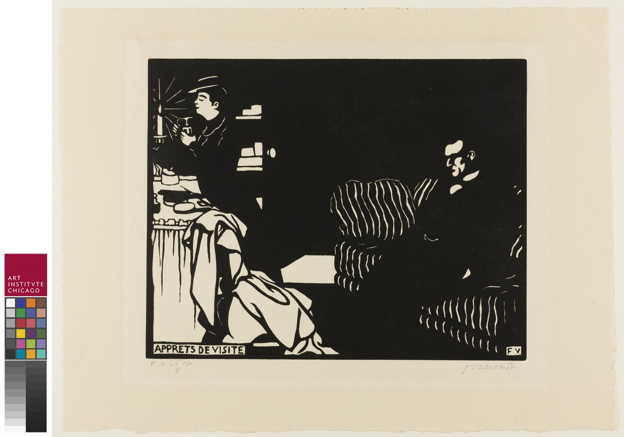 Gør klar til et besøg, tallerken otte fra Intimacy, 1898 af Felix Edouard Vallotton