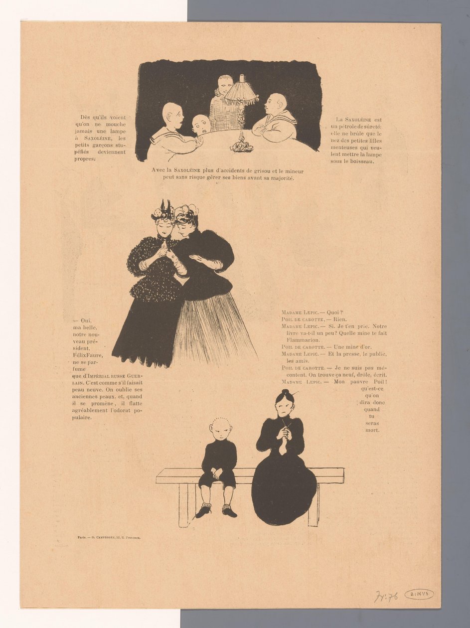Gruppe mennesker og to præster NIB (titel på objekt) af Felix Edouard Vallotton