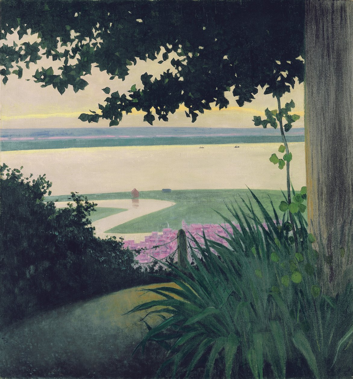 Honfleur og Seinebugten, 1910 af Felix Edouard Vallotton