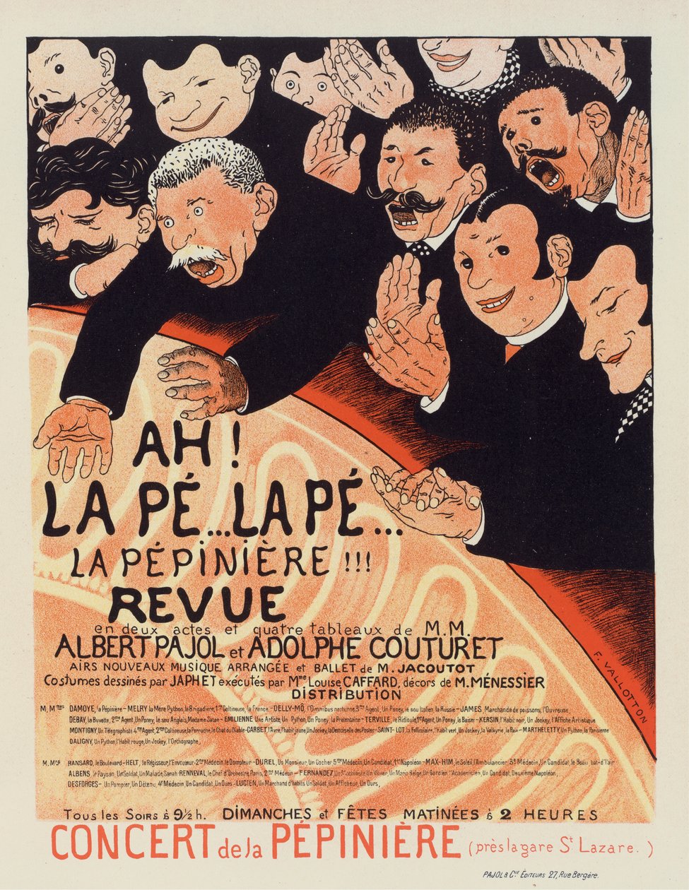 La Pepiniere Revue, ca 1896-1899. af Felix Edouard Vallotton