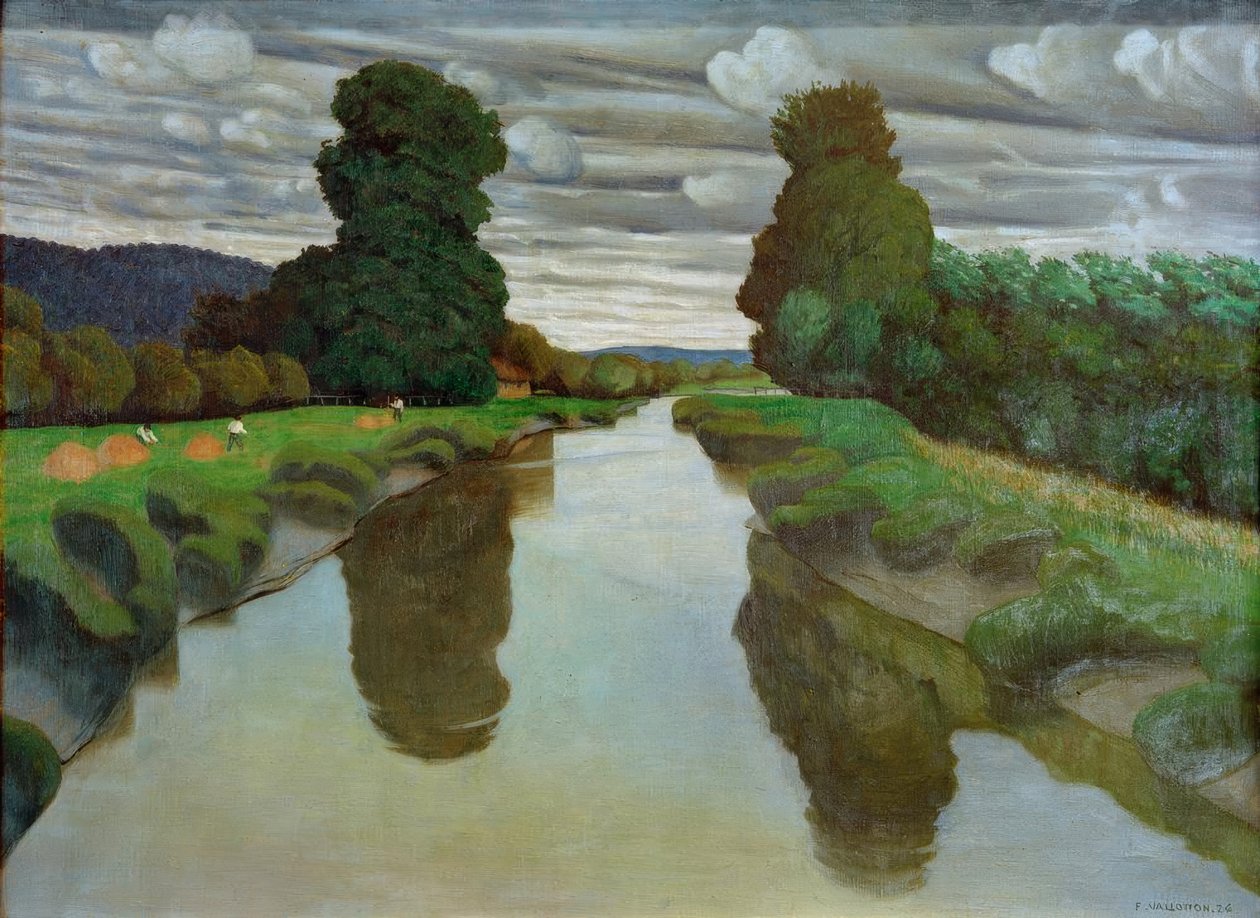 La Risle nær Berville af Felix Edouard Vallotton
