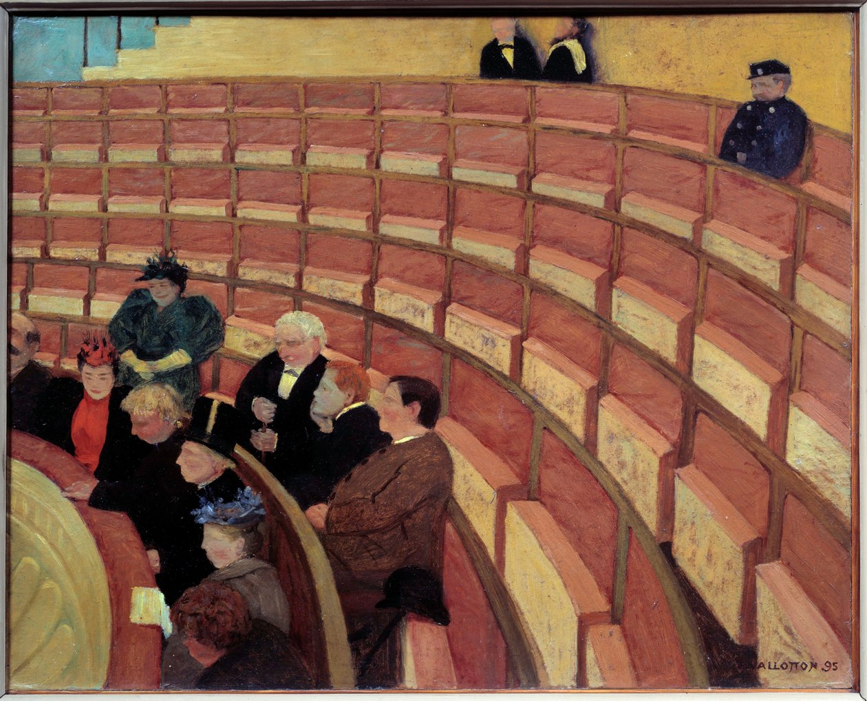 Det tredje galleri på Theatre du Chatelet Maleri af Felix Vallotton (1865-1925) (ec.suiss.) 1895 Søn. 0,49x0,61 m Paris, musee d