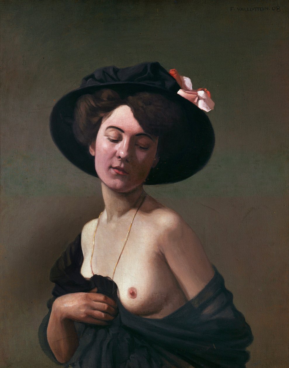 Lady in a Black Hat, 1908 af Felix Edouard Vallotton