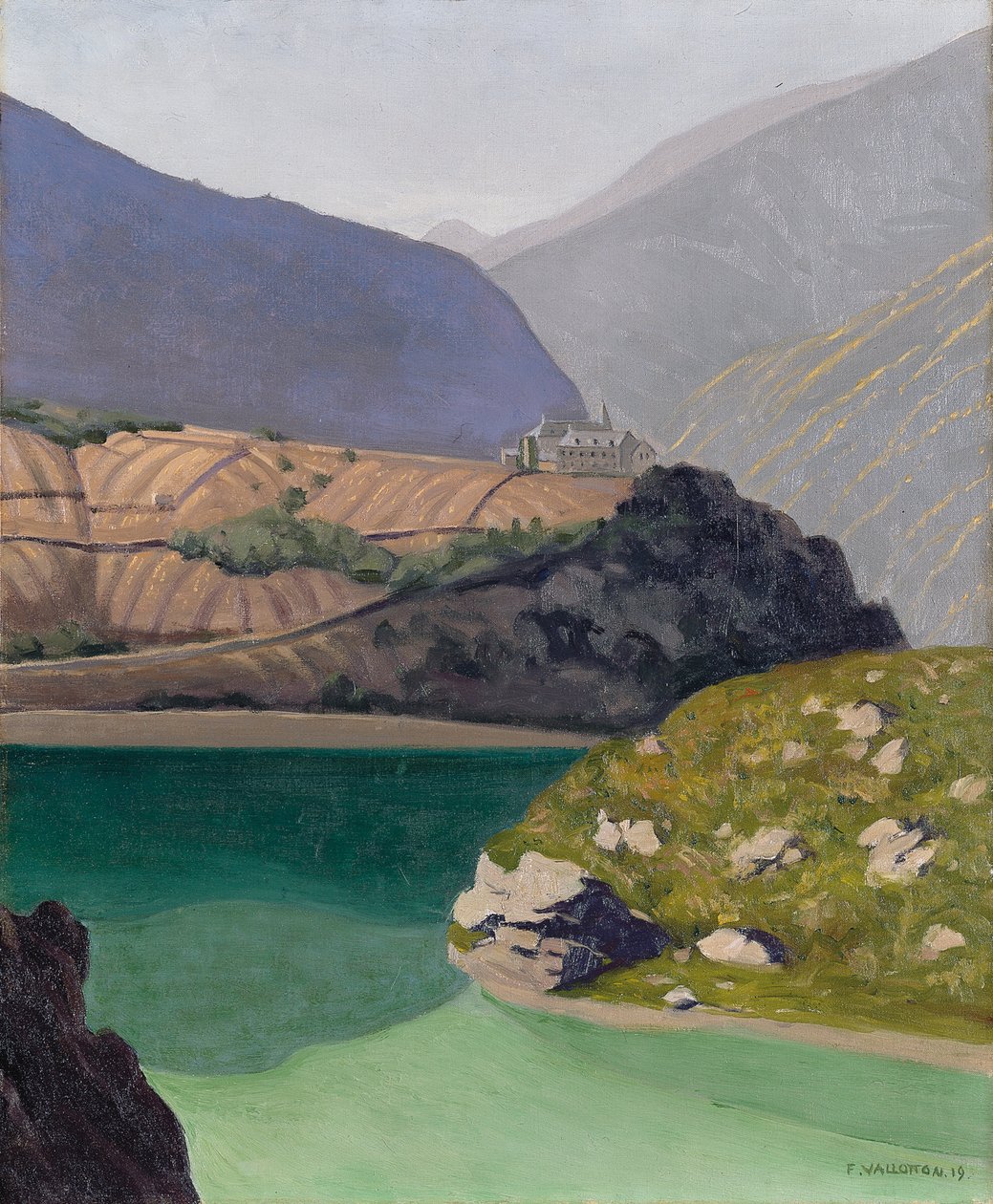 Lake Geronde, Sierre, 1919 af Felix Edouard Vallotton