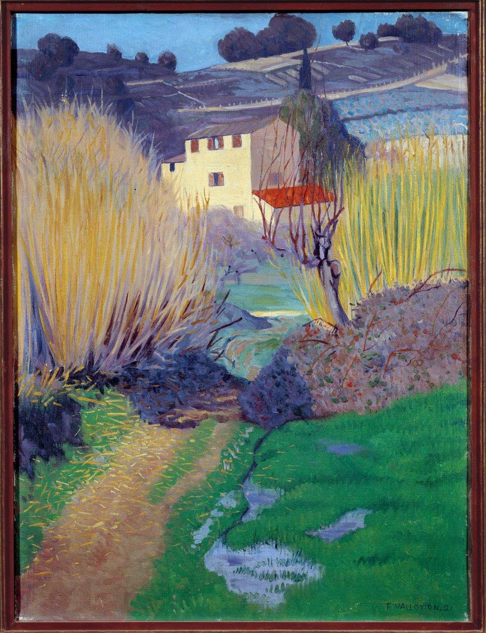 Landskab i Cagnes Maleri af Felix Vallotton (1865-1925) 1921 Søn. 0,8x0,6 m Rouen, Museum of Fine Arts af Felix Edouard Vallotton