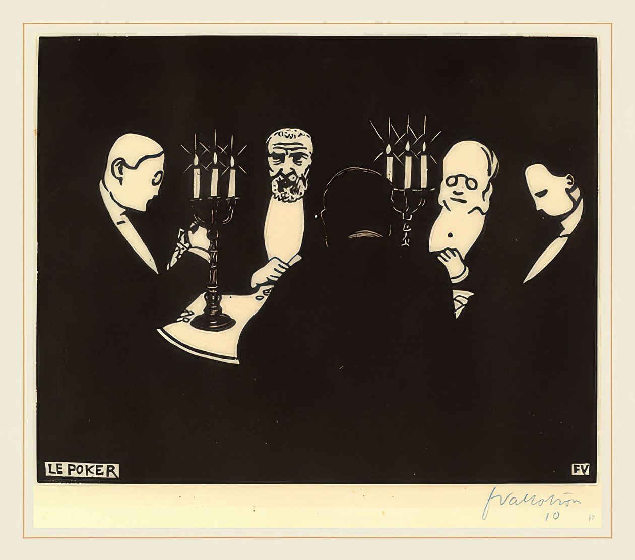 Le Poker (Poker). 1896 af Felix Edouard Vallotton