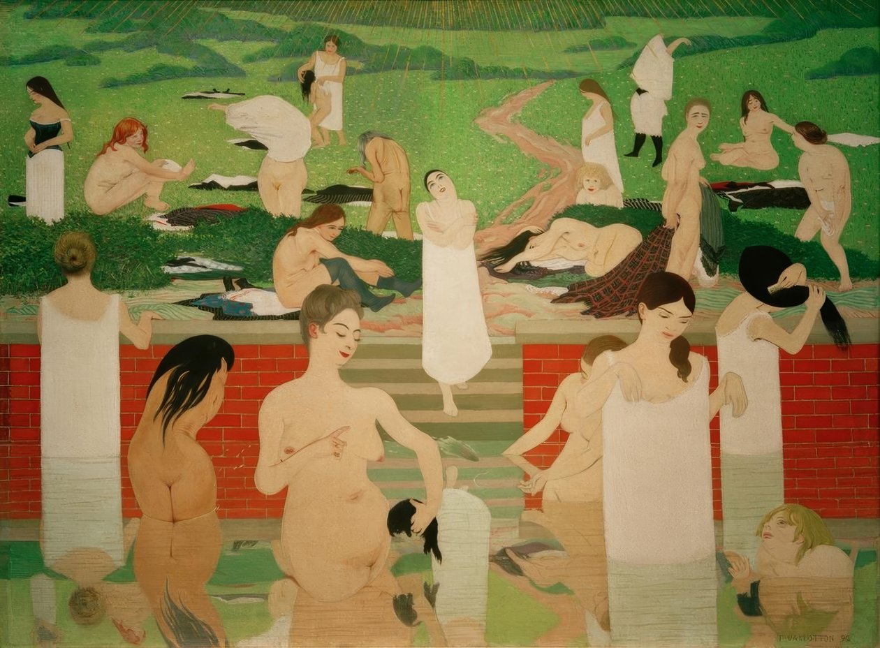 Badet sommeraften af Felix Edouard Vallotton