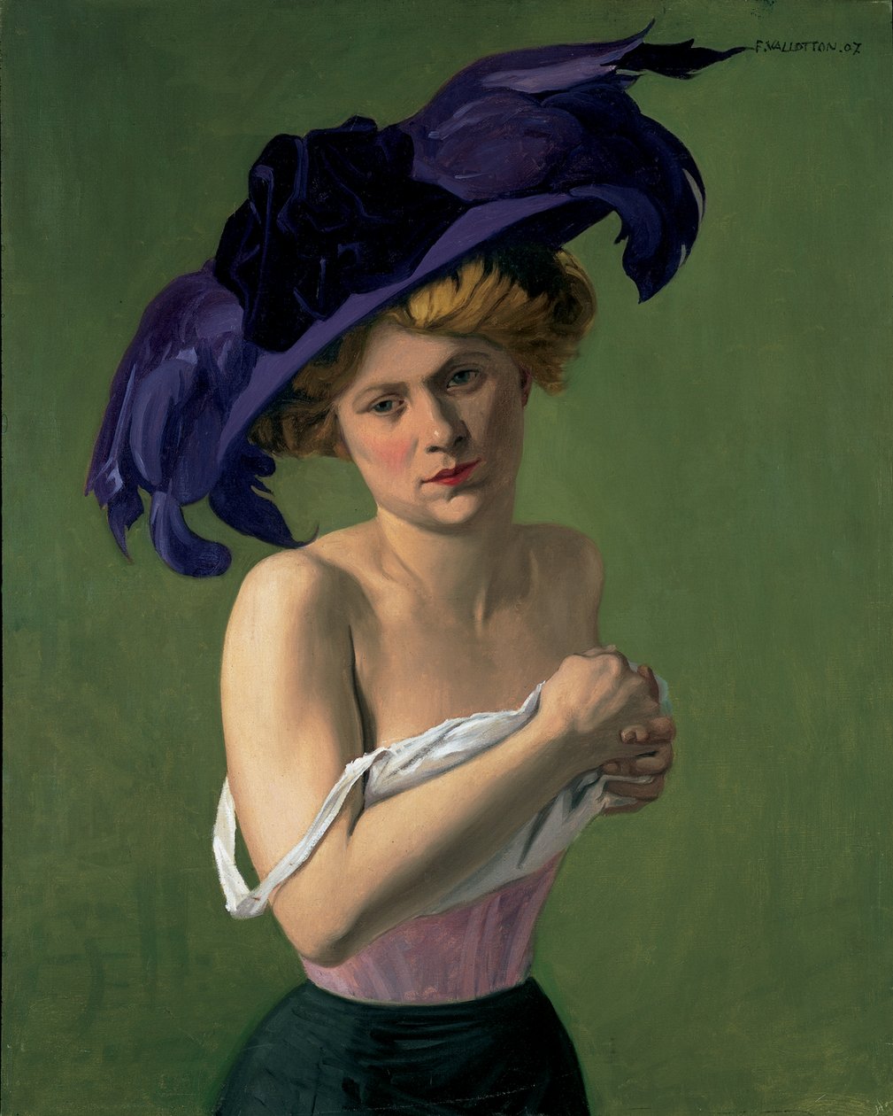 Den lilla hat, 1907 af Felix Edouard Vallotton