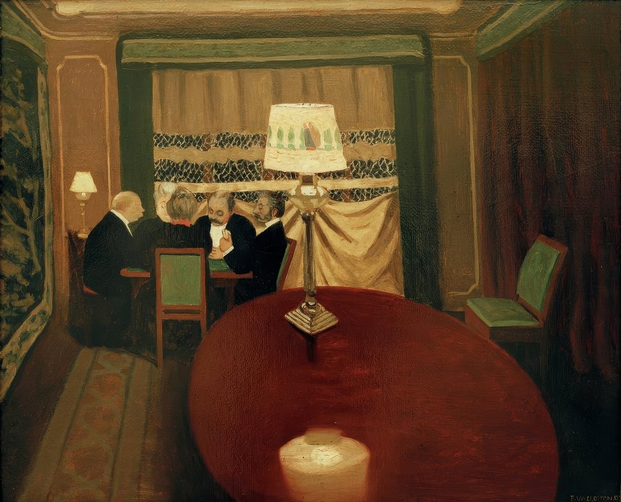Poker af Felix Edouard Vallotton