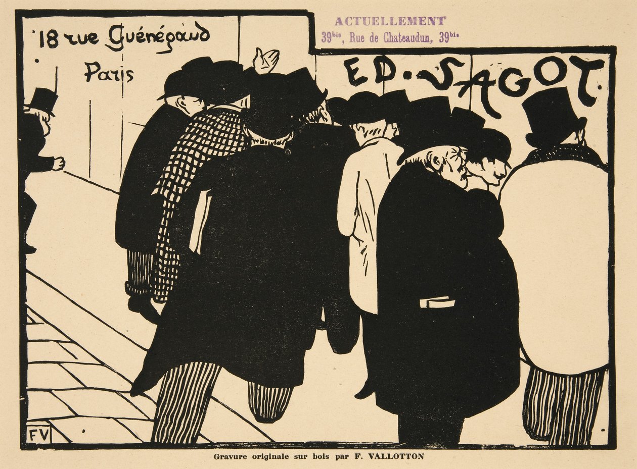 Les Amateurs d? Estampes, pub. 1892 af Felix Edouard Vallotton