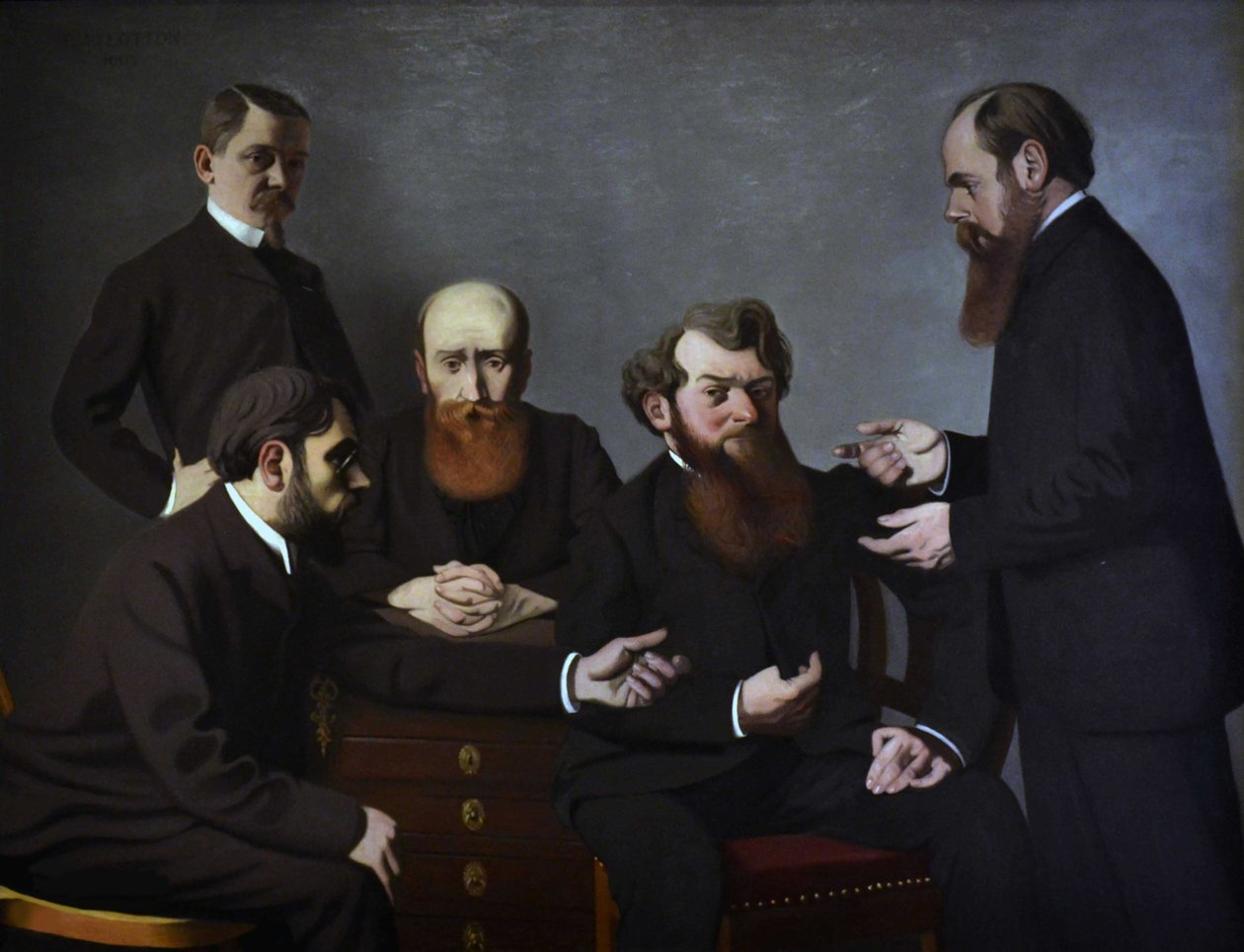De fem malere Fem malere: Félix Vallotton, Pierre Bonnard, Édouard Vuillard... 1902-1903. af Felix Edouard Vallotton
