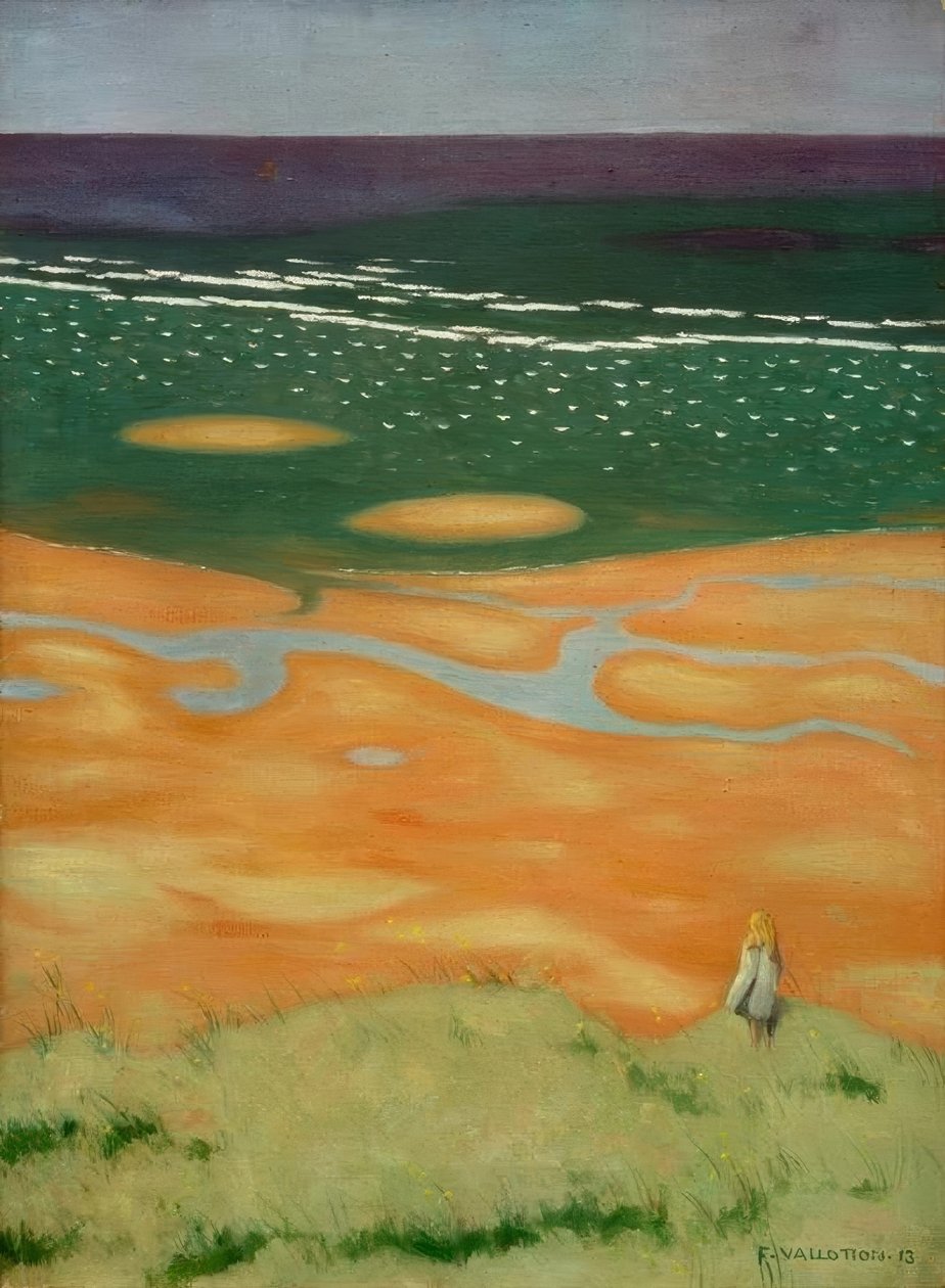 Stigende tidevand, Houlgate af Felix Edouard Vallotton