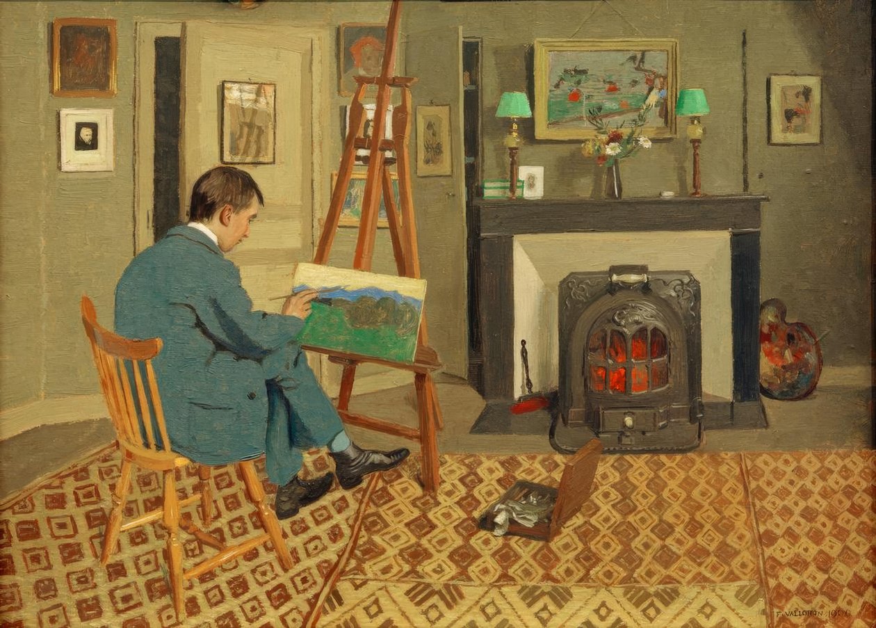 Max Rodrigues-Henriques i sin svigerfars studie af Felix Edouard Vallotton