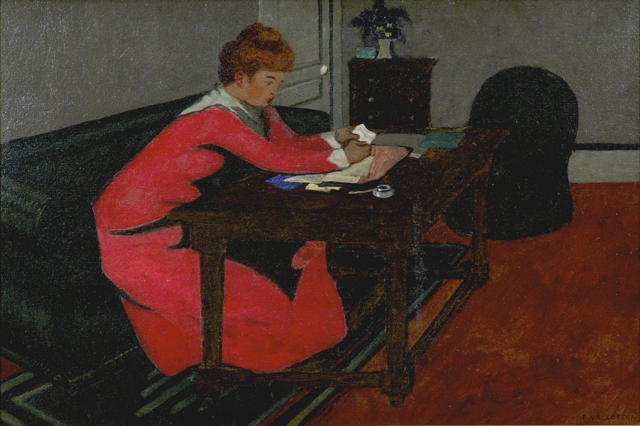 Misia ved sit skrivebord, 1897 af Felix Edouard Vallotton