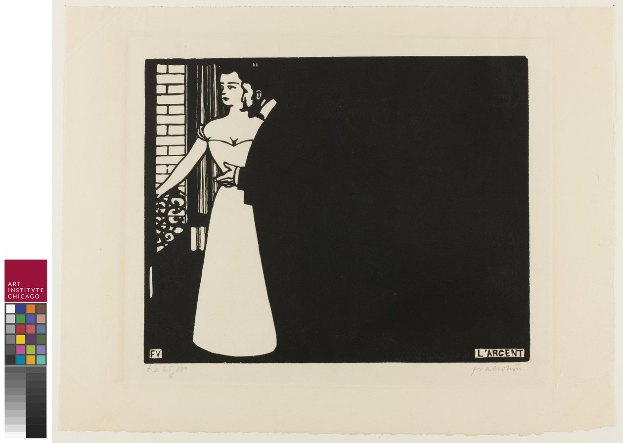 Penge, tallerken fem fra Intimacies, 1898 af Felix Edouard Vallotton