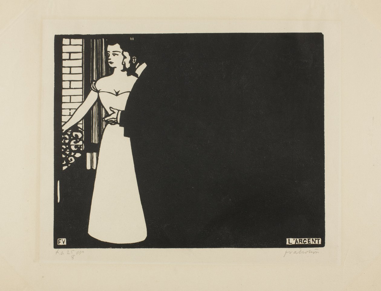 Penge, tallerken fem fra "Intimacies", 1898 af Felix Edouard Vallotton