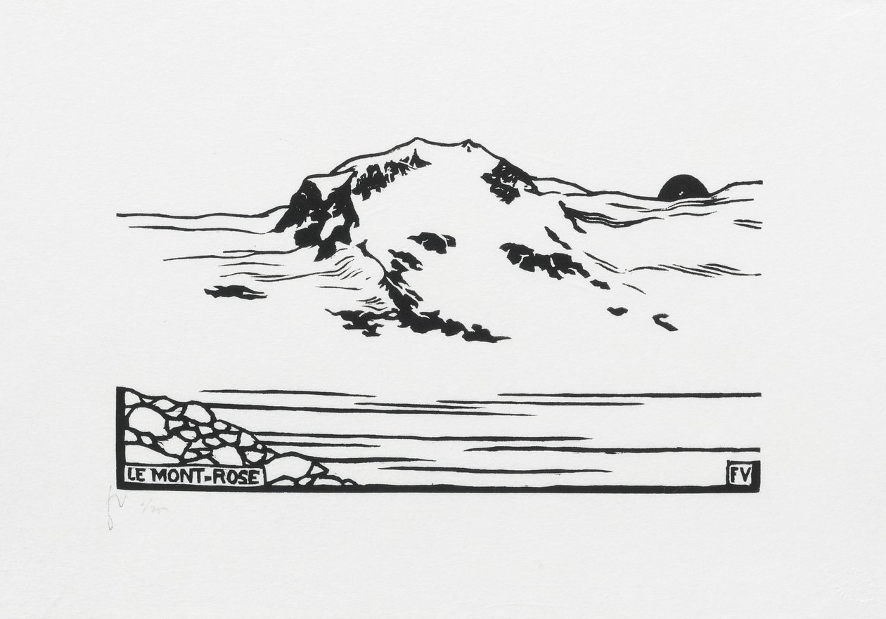 Mont-Rose, 1892 af Felix Edouard Vallotton