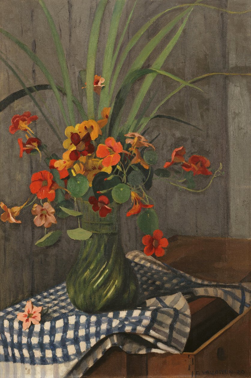 Nasturtiums; Kapuciner af Felix Edouard Vallotton