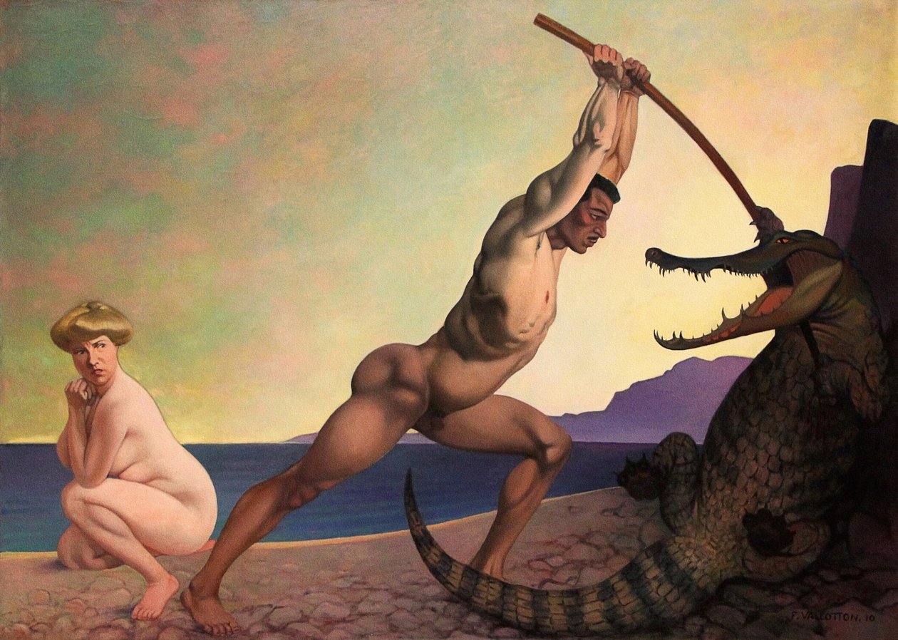 Perseus dræber dragen af Felix Edouard Vallotton