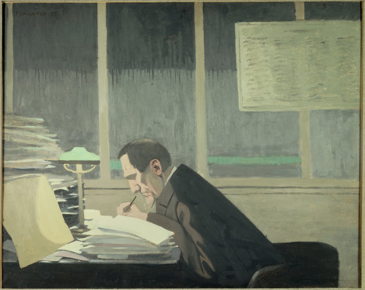 Portræt af Felix Feneon (1861-1944), kunstkritiker, journalist og magasindirektør ved La revue blanche"" Maleri af Felix Vallotton (1865-1925) (ec.suiss) af Felix Edouard Vallotton