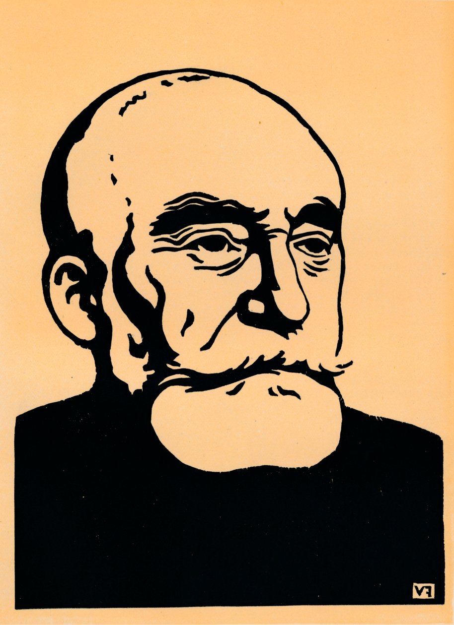 Portræt af Puvis De Chavannes, c1898 af Felix Edouard Vallotton