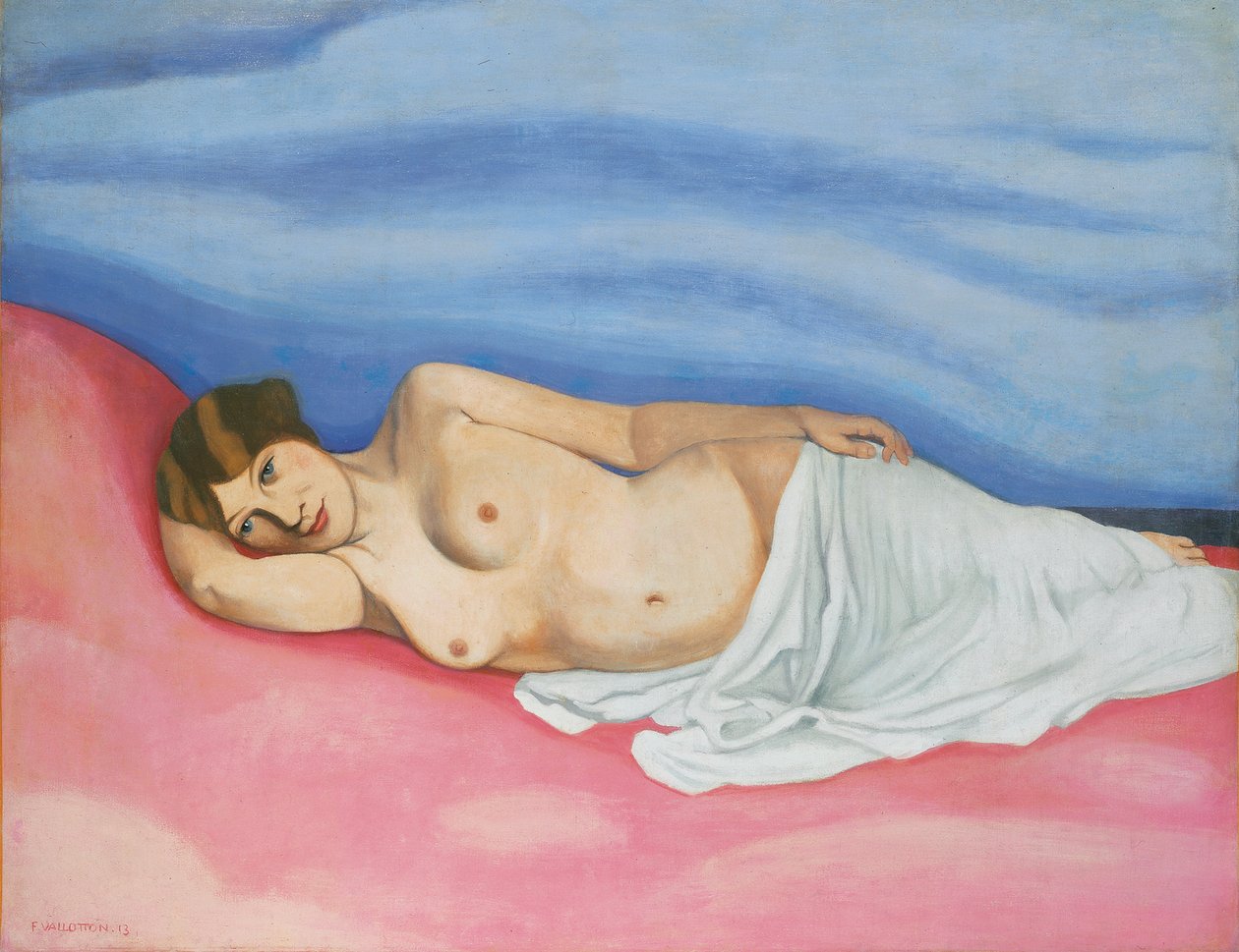 Liggende nøgen kvinde, 1913 af Felix Edouard Vallotton