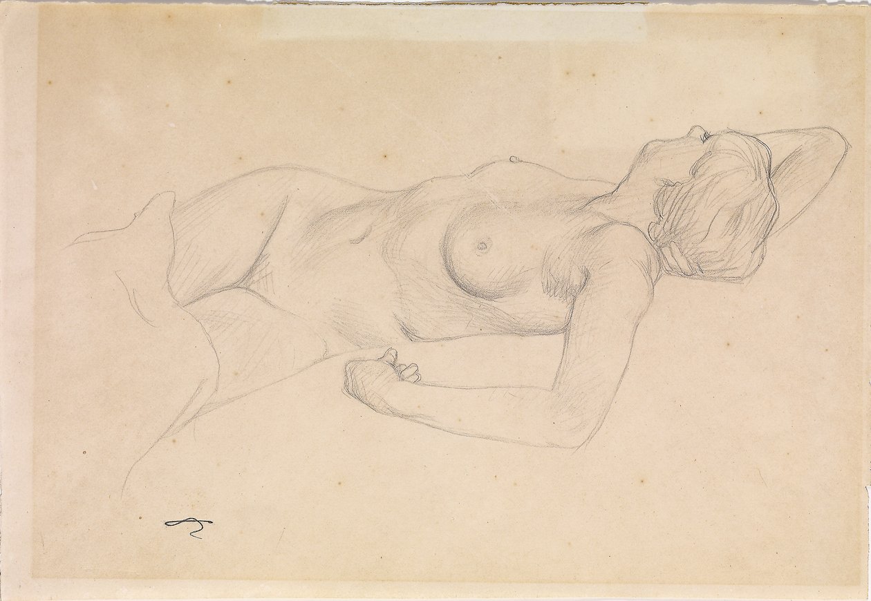Liggende nøgen af Felix Edouard Vallotton