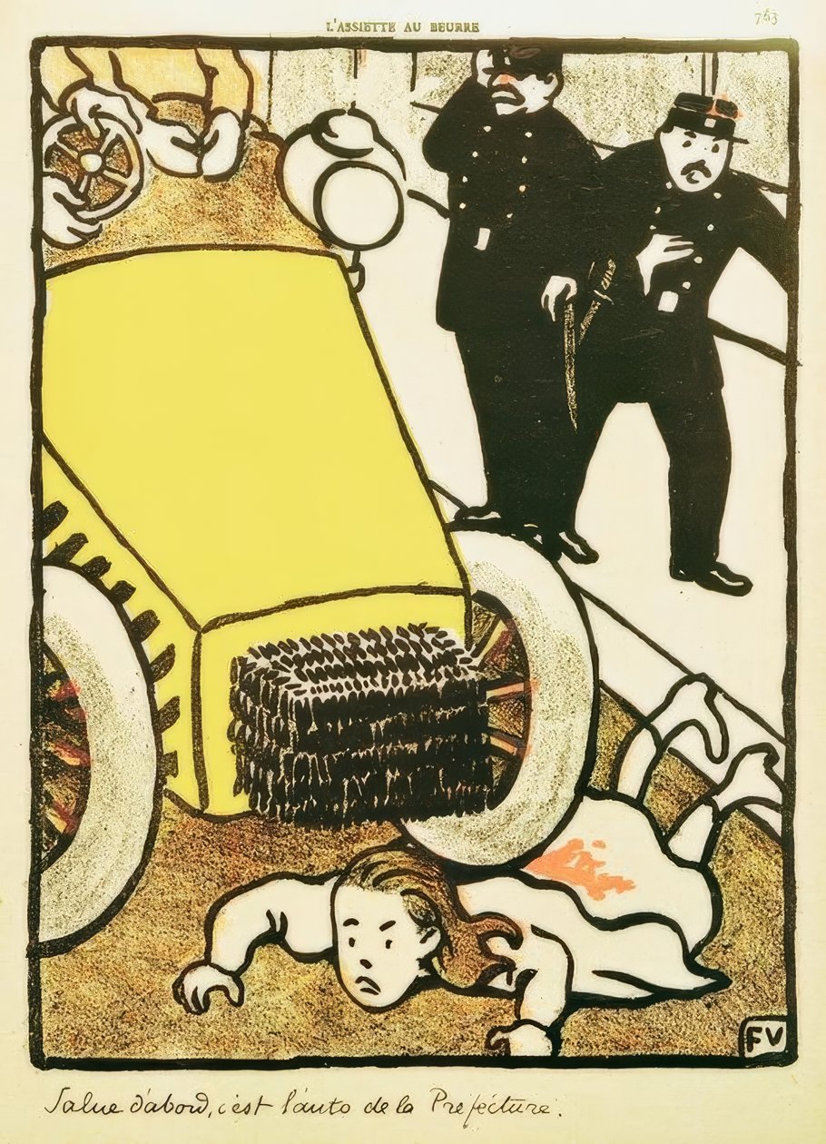 Sig hej, det er præfekturets bil! af Felix Edouard Vallotton