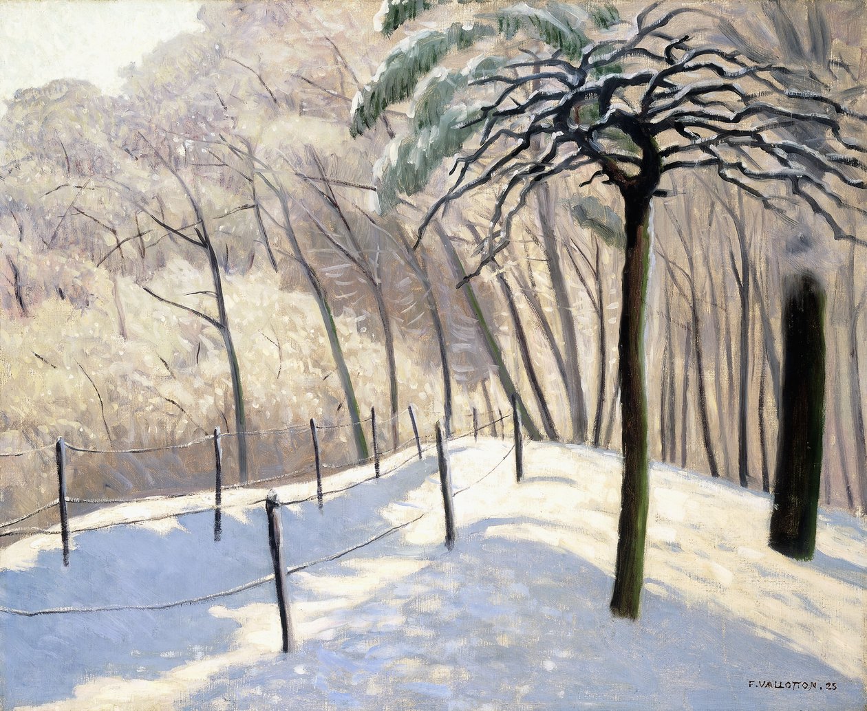 Snelandskab i Bois de Boulogne; Snelandskab i Bois de Boulogne, 1905 af Felix Edouard Vallotton