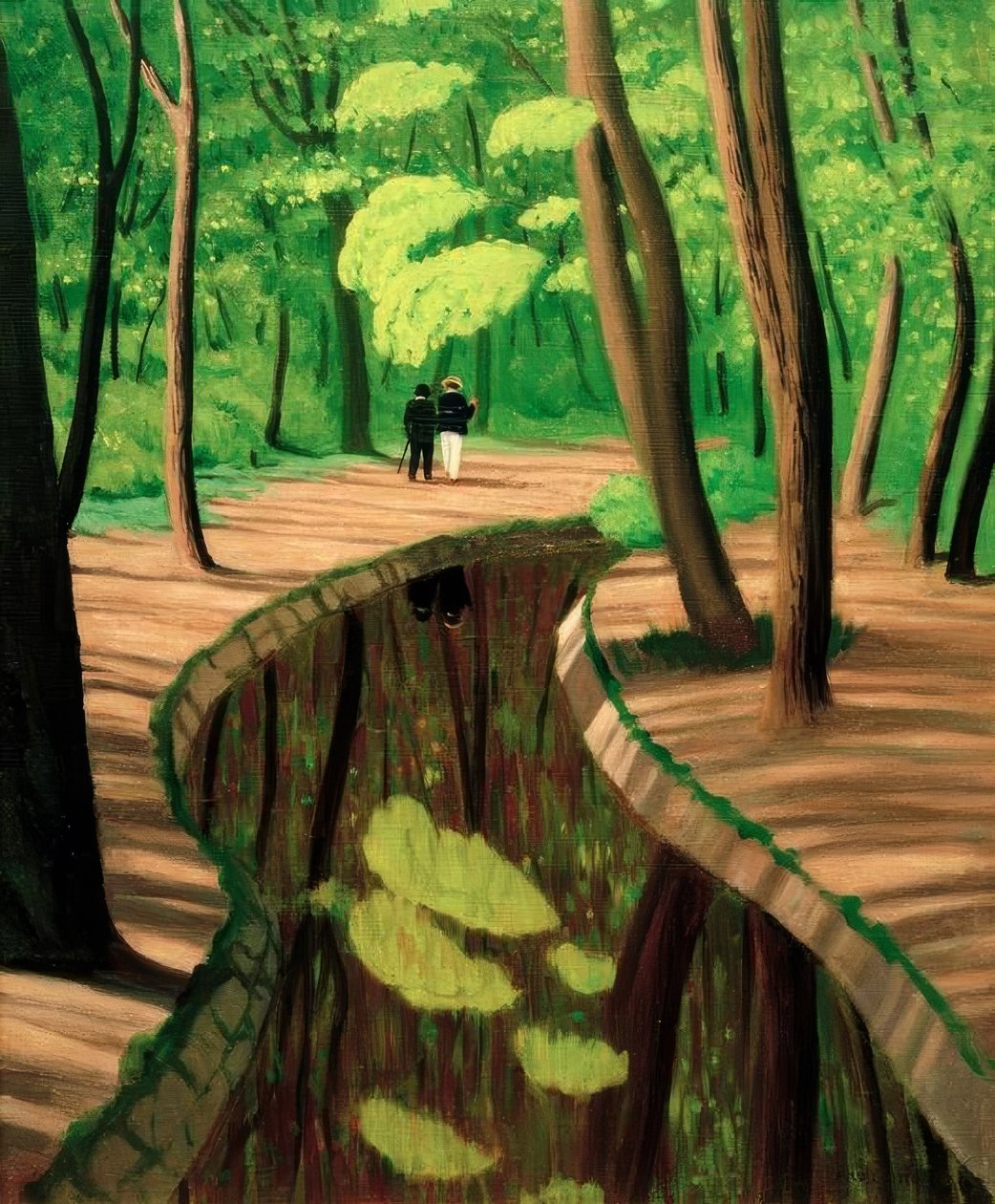 Sousbois, Bois de Boulogne af Felix Edouard Vallotton