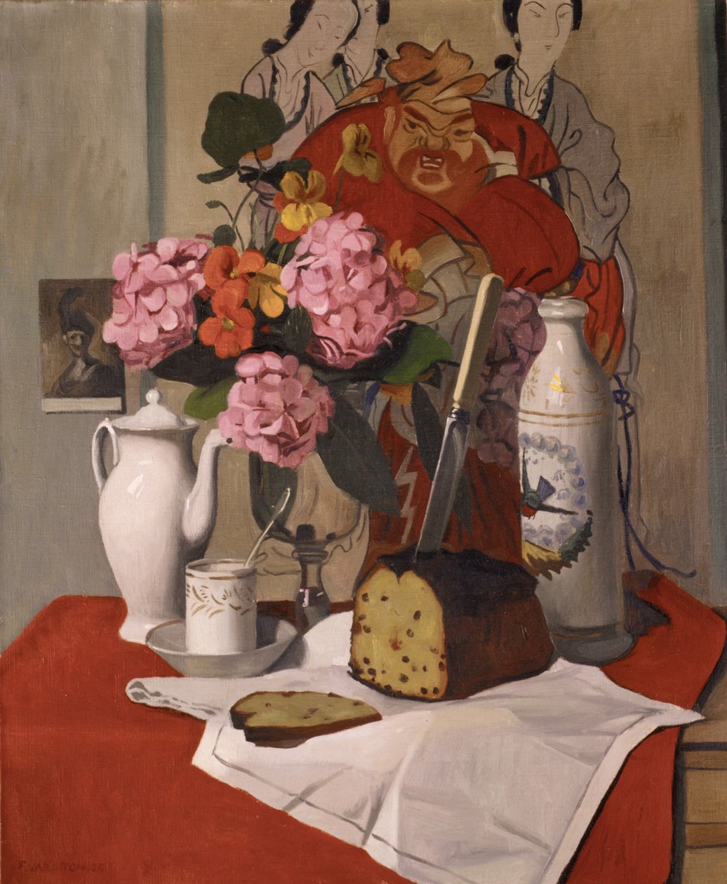 Stilleben med blomster, 1925 af Felix Edouard Vallotton