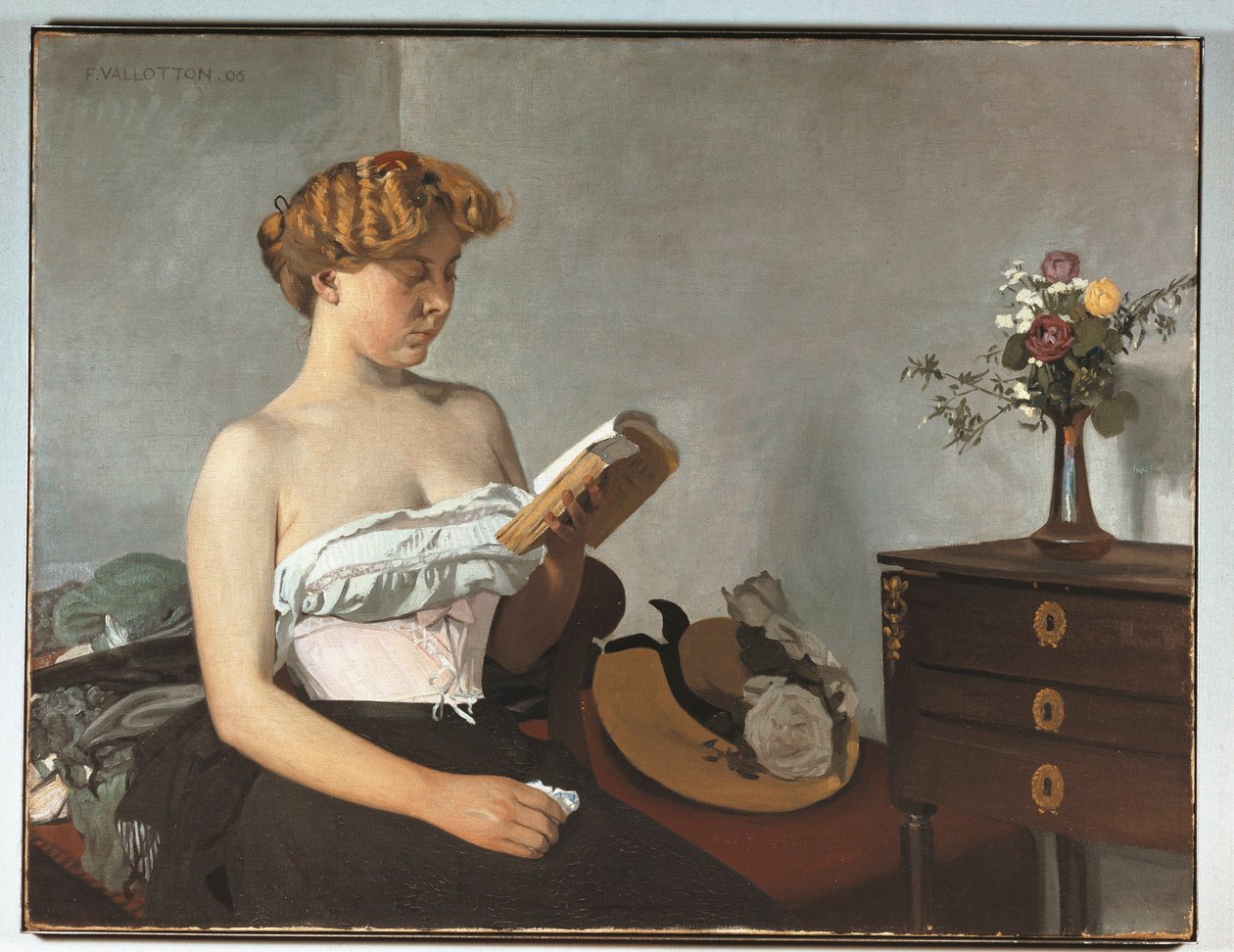 Schweiz, Bern, Femme Lisant (læsende kvinde) af Felix Edouard Vallotton