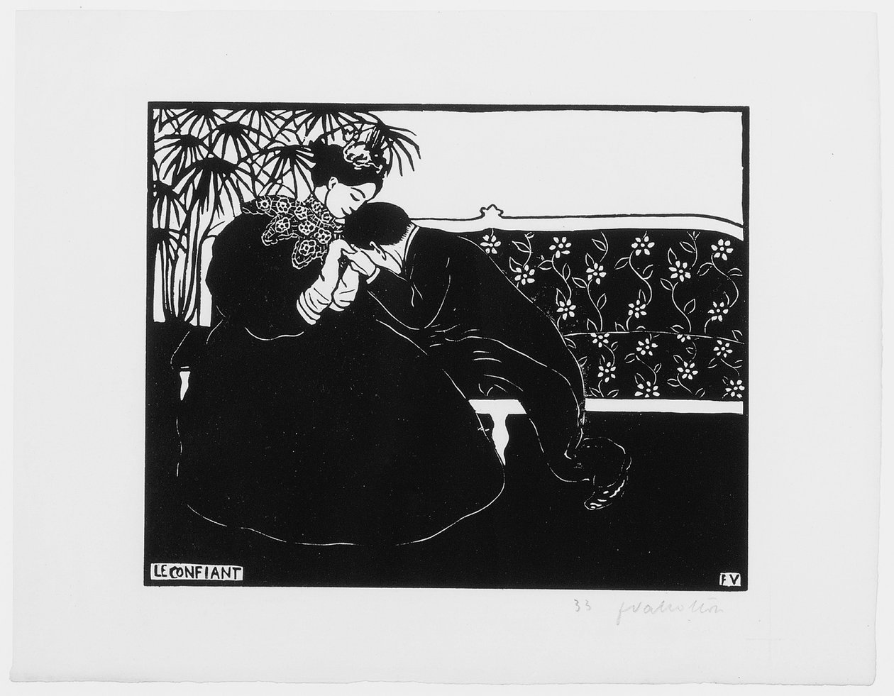 Den fortrolige, 1895 af Felix Edouard Vallotton