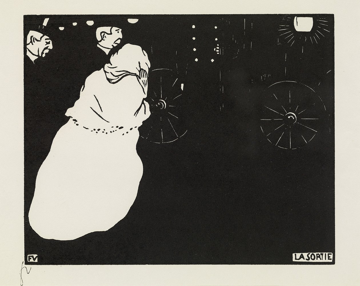 Afgangen, 1895 af Felix Edouard Vallotton