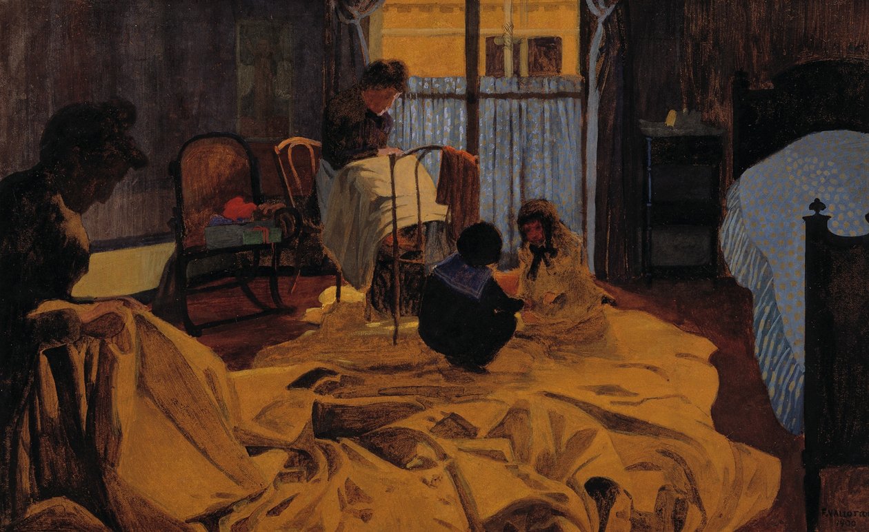 Vaskeren, Blå Værelse af Felix Edouard Vallotton
