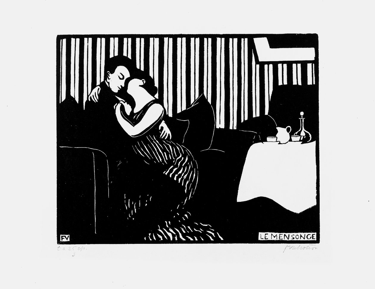 Løgnen, 1897-98 af Felix Edouard Vallotton