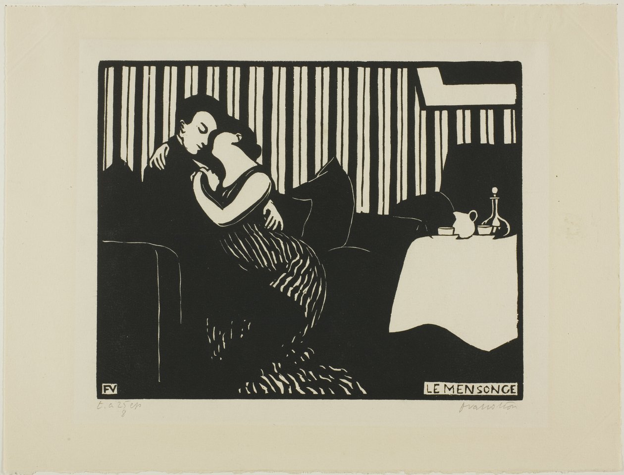 The Lie, tallerken en fra Intimacies af Felix Edouard Vallotton