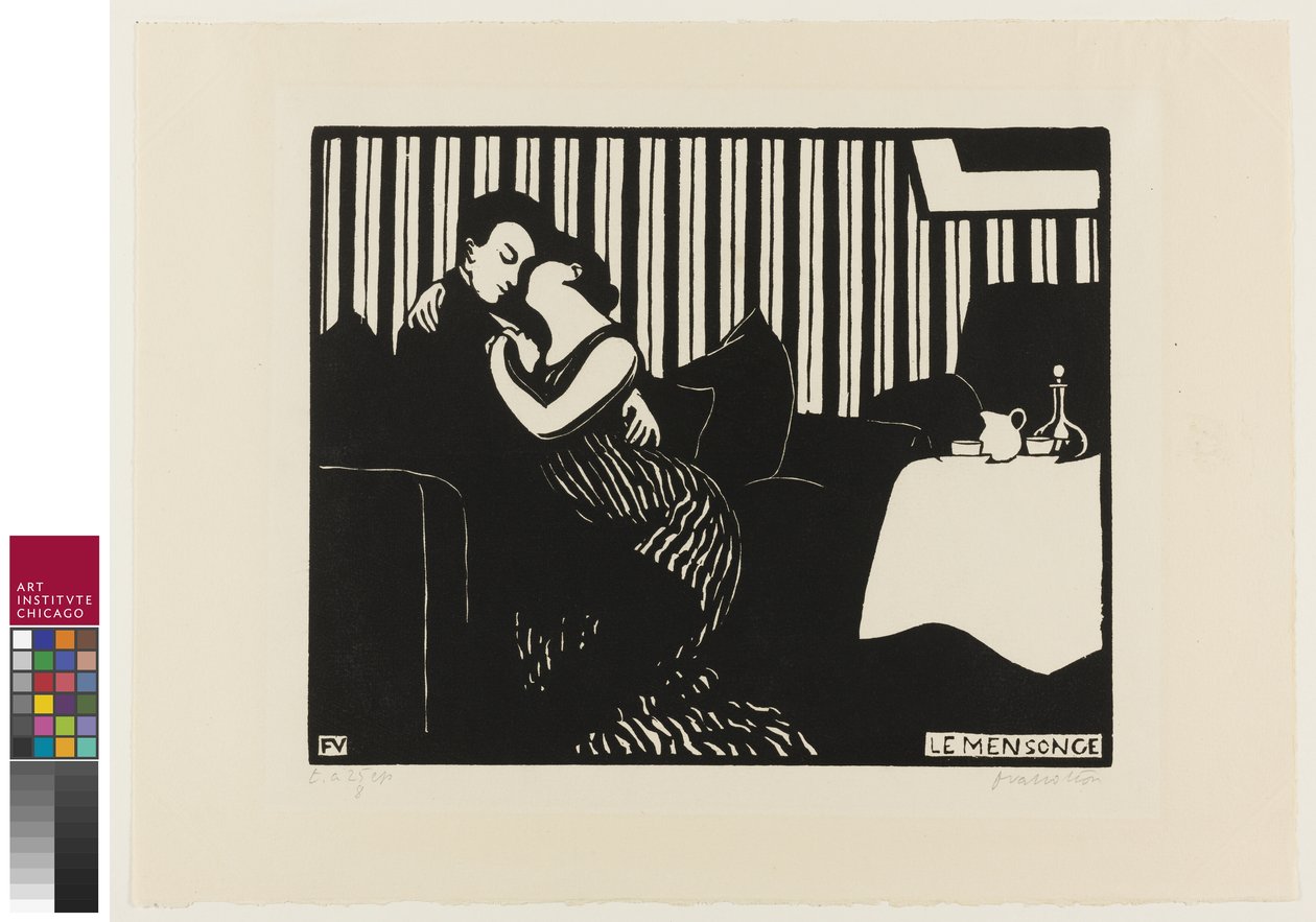 The Lie, plade en fra Intimacies, 1897 af Felix Edouard Vallotton