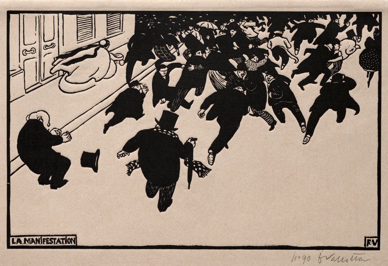 Protesten, 1893. af Felix Edouard Vallotton