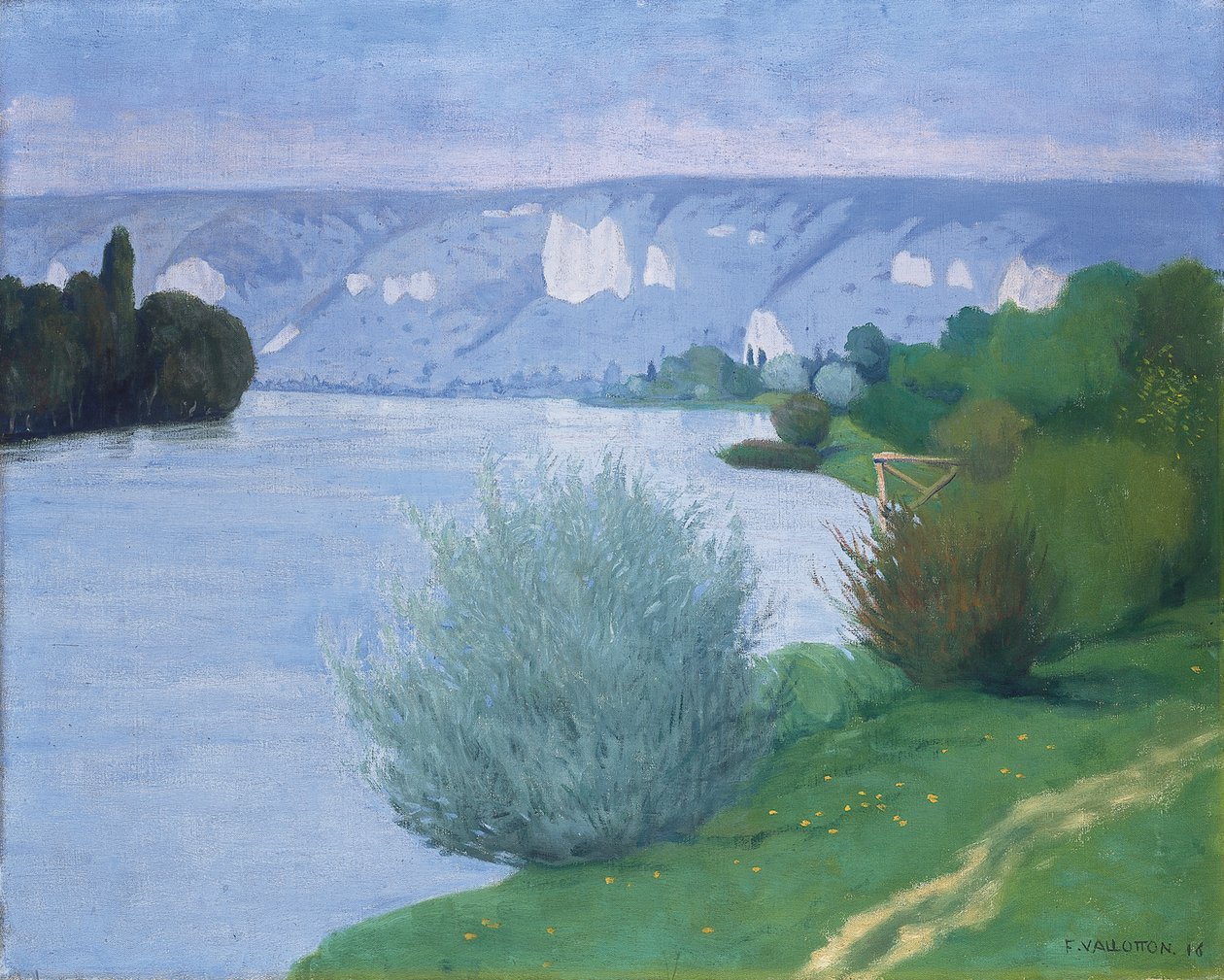 Seinen nær Les Andelys, 1916 af Felix Edouard Vallotton