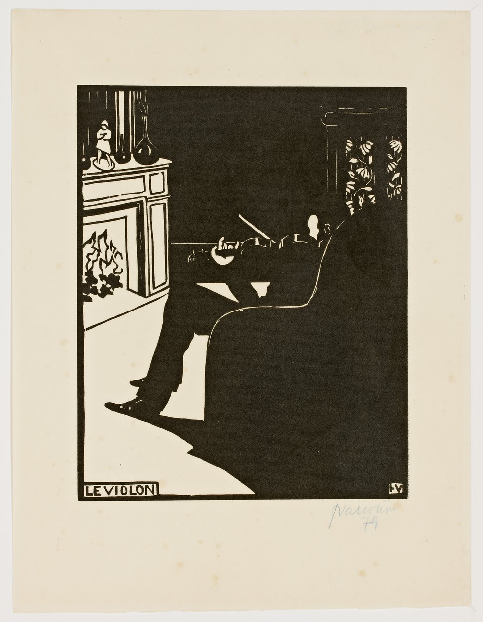 Violinen, fra serien "Musikinstrumenter", 1896-97 af Felix Edouard Vallotton